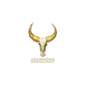 logo goldhorn : emblème doré minimaliste