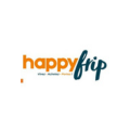logo happyflip minimaliste orange et bleu vert