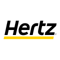 logo hertz noir et jaune minimaliste