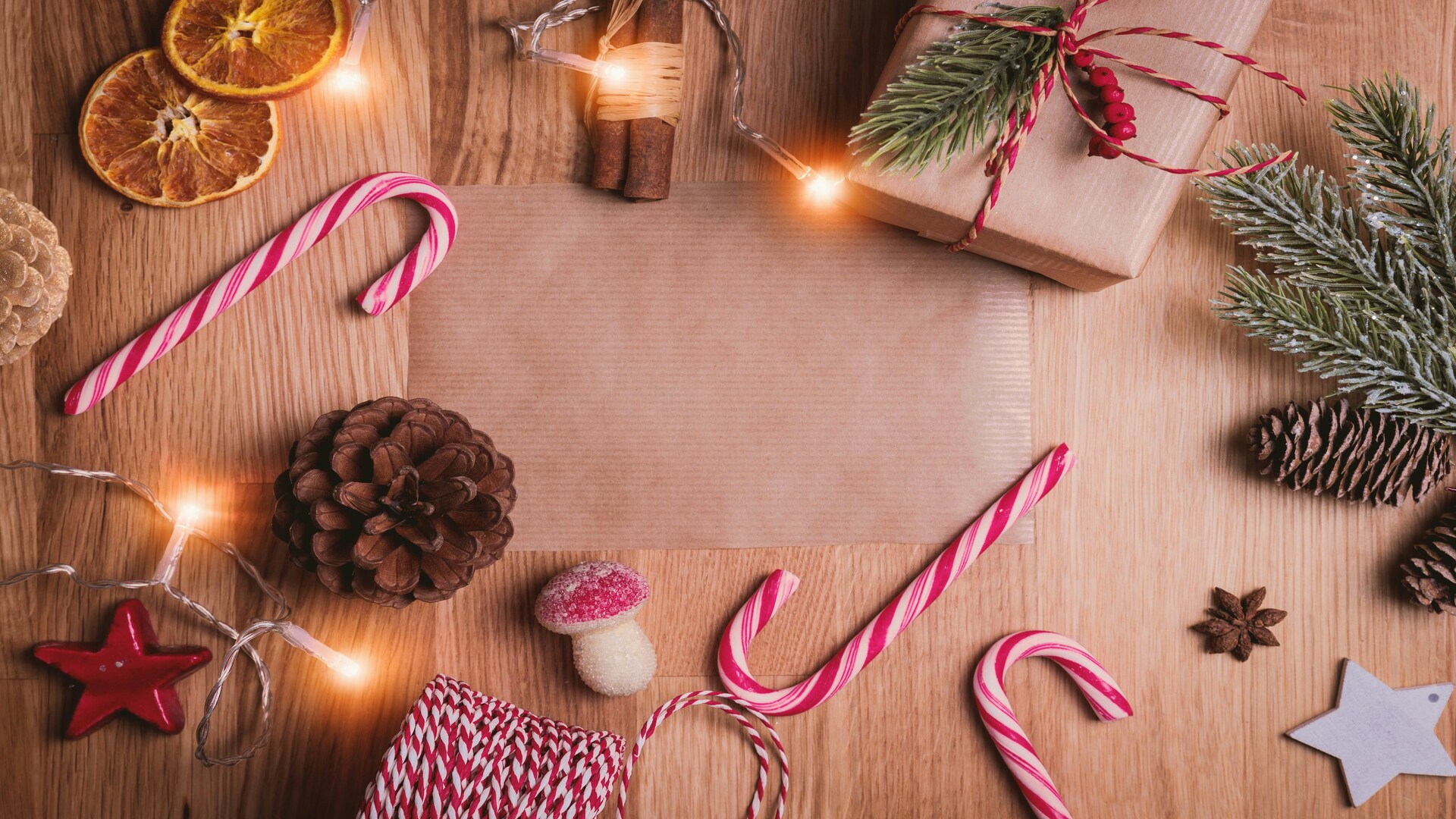 noël rustique : papier kraft et décor festif