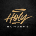 logo holy burgers doré sur fond noir