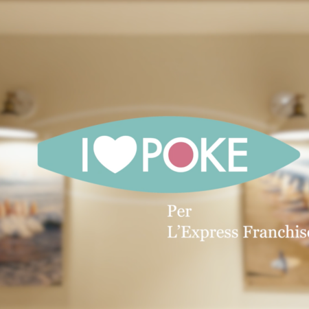 logo franchise i ♥ poke, branding ristorante poke