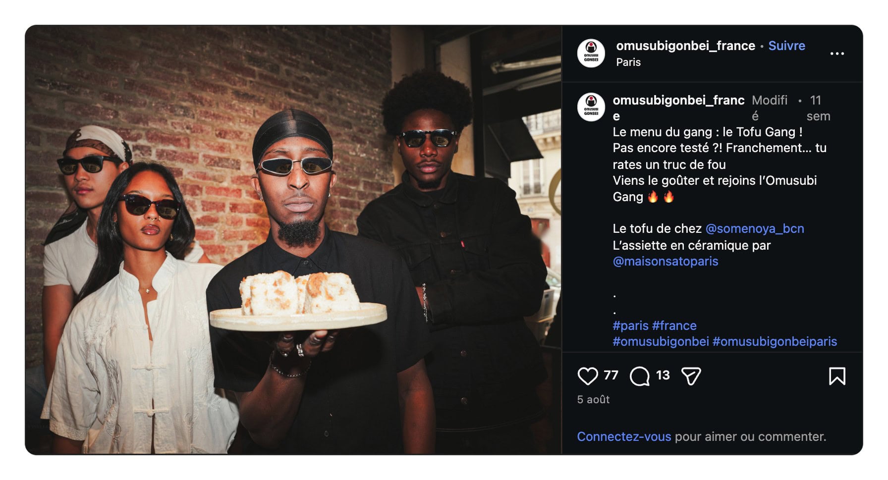 instagram tofu gang à paris, style streetwear