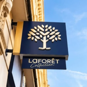 enseigne la forêt collection sur façade Élégante