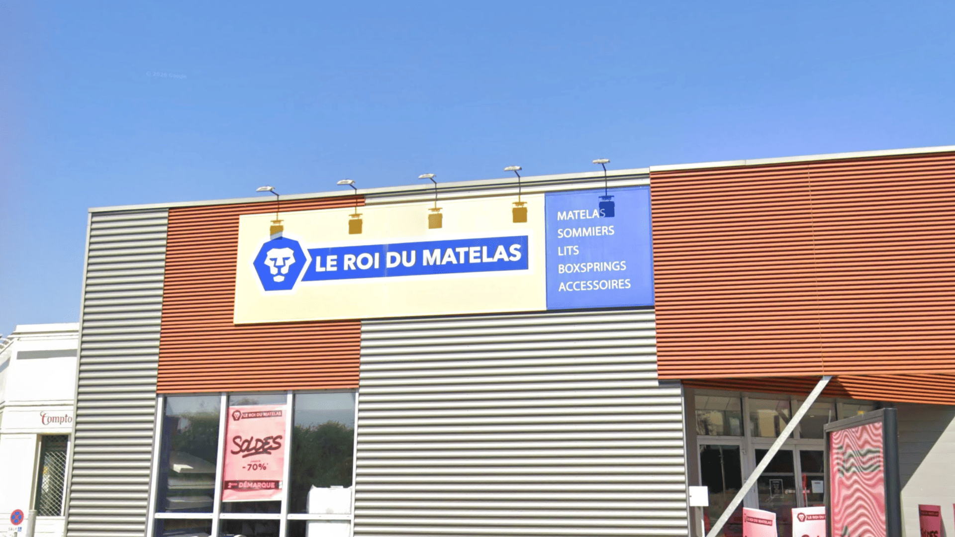 façade du magasin le roi du matelas
