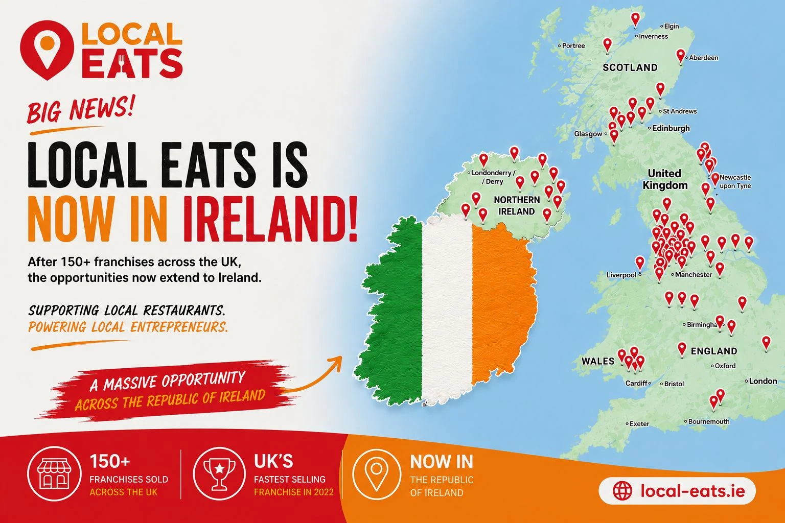 local eats launches in ireland: franchise expansion poster