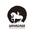 logo ganadara : emblème animal noir et blanc