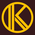 logo monogramme k doré dans un cercle