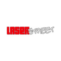 logo laser futuriste rouge et gris
