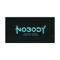 logo nobody néon cyan futuriste