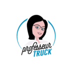 logo professeur truck : avatar femme moderne