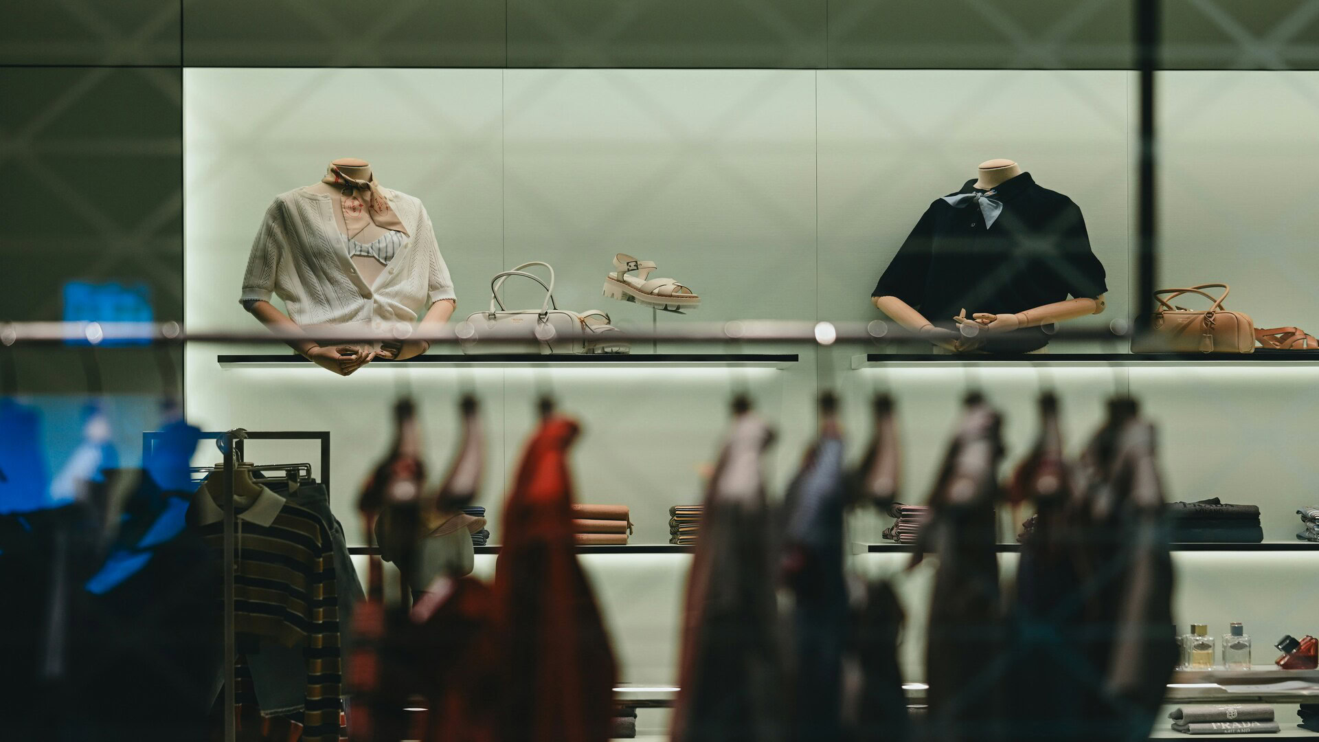 luxury fashion boutique window display