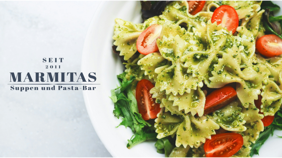 marmitas : farfalle au pesto vert & tomates cerises