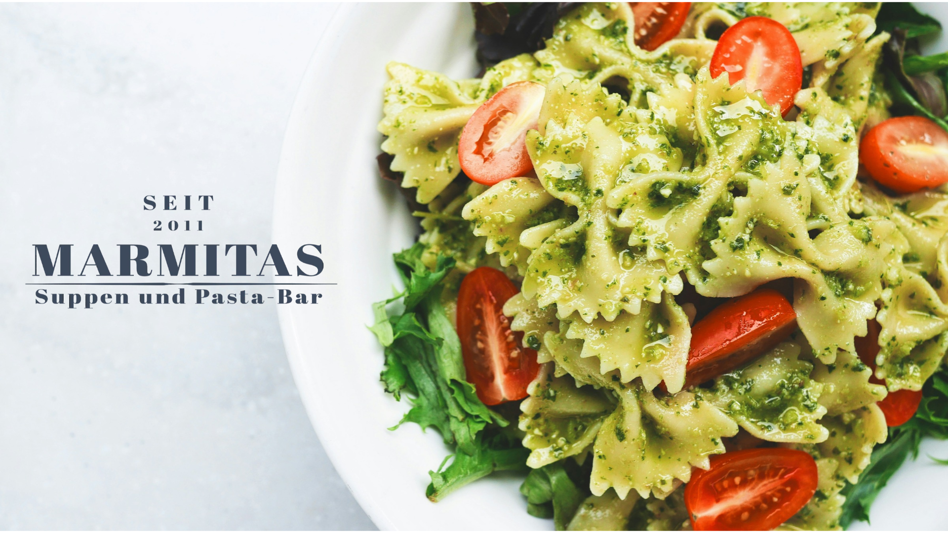 marmitas : farfalle au pesto vert & tomates cerises