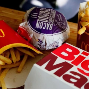 menu mcdonald’s: frites, big mac e bacon cheeseburger