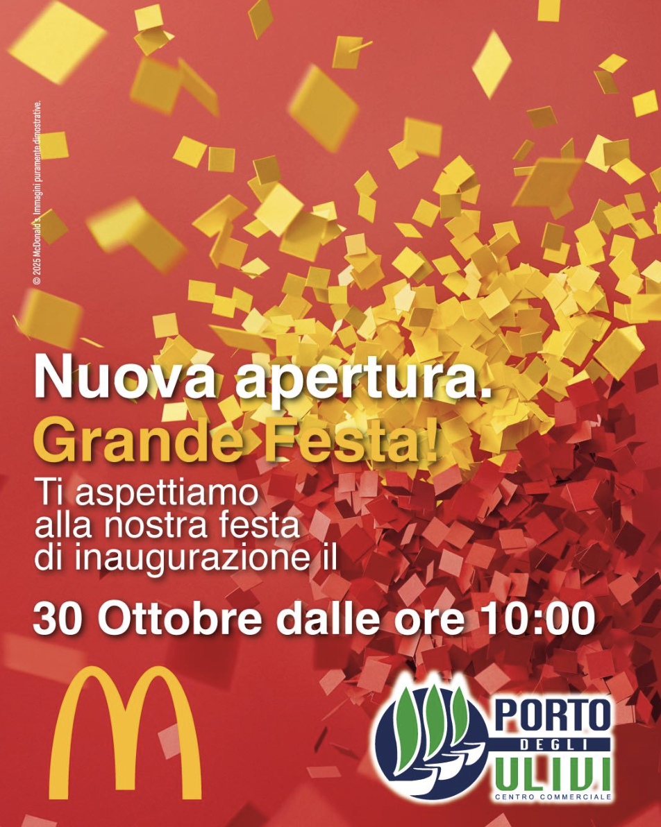 mcdonald’s: grande festa di inaugurazione al centro commerciale
