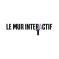le mur interactif, logo minimaliste noir et blanc