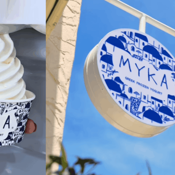 myka: yogur helado griego y rótulo exterior