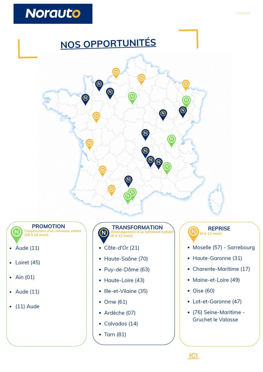carte france : opportunités norauto en centres auto