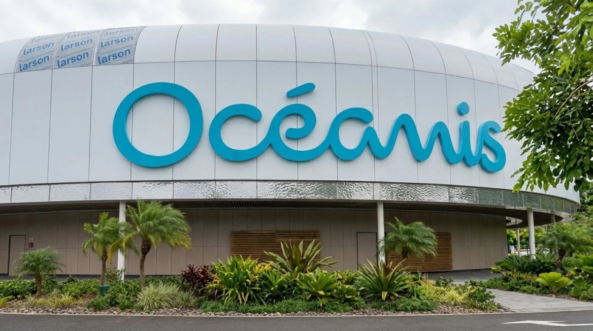 façade moderne océanis et jardin tropical