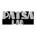 logo minimalista patsa lab en blanco y negro