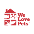 we love pets logo in red