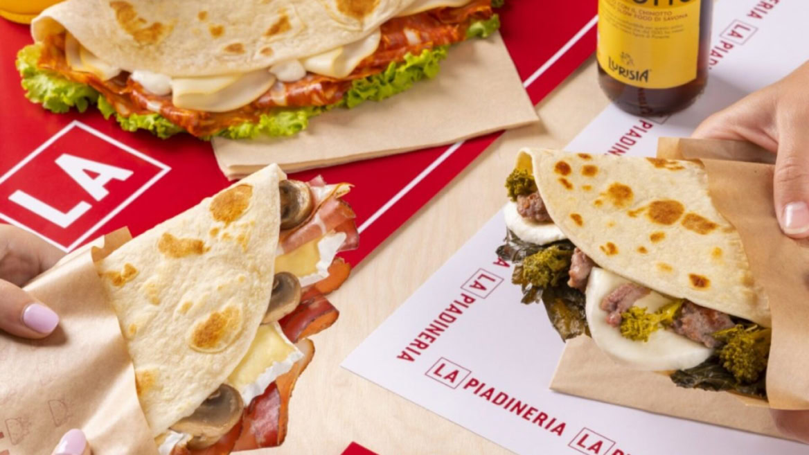 piadina lombarda gourmet con verdure e funghi