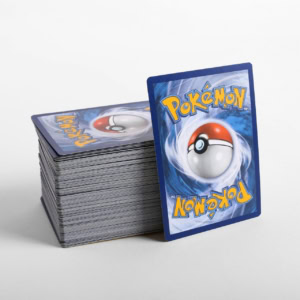 pile de cartes pokémon, dos classique bleu
