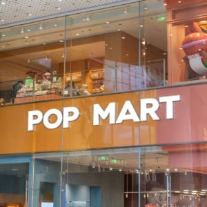 pop mart colourful toy storefront exterior