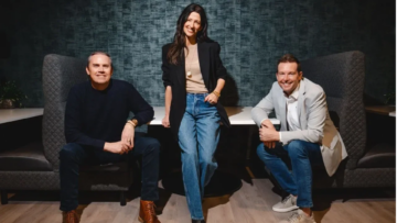 professional team portrait in modern lounge