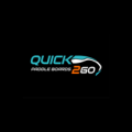 logo quick 250 cyan et orange sur fond noir