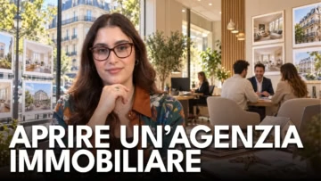 agenzia immobiliare elegante a parigi, ufficio moderno