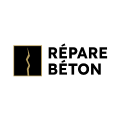 logo répare béton avec fissure jaune