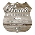 route 8 vintage barbershop wooden sign
