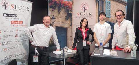 stand segur au salon de généalogie