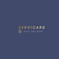 logo servicars bleu or service automobile professionnel