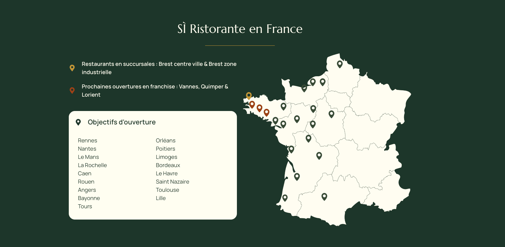 carte d’expansion si ristorante en france