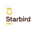 starbird minimalist logo with yellow bird icon