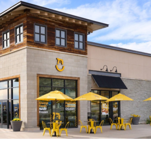 modern starbird restaurant exterior with patio