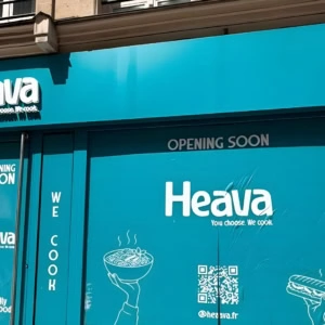devanture heava turquoise, ouverture prochaine