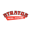 logo rétro stratos pizza + poutine