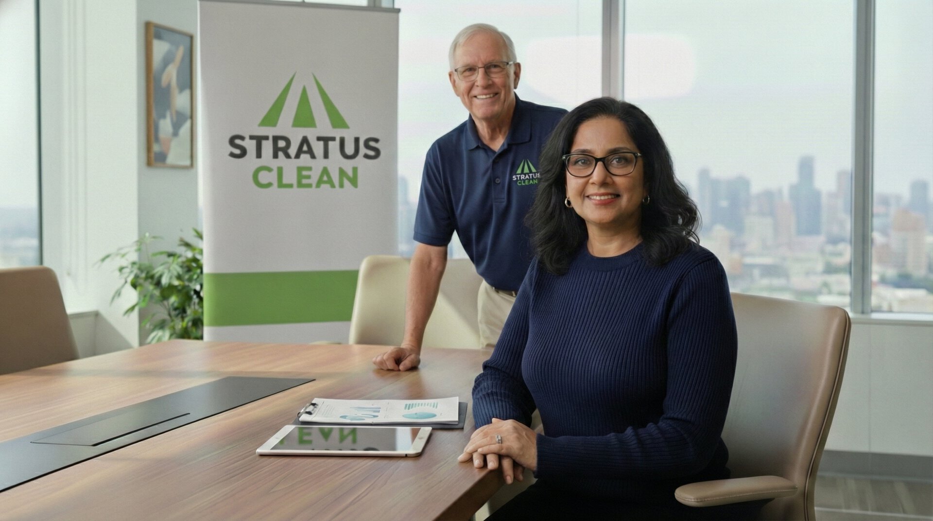 stratus clean team in modern conference room