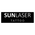 logo minimalista sunlaser tattoo en blanco y negro