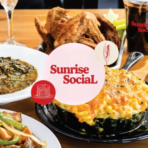 sunrise social brunch: festive food spread