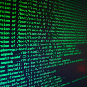 console linux raspberry pi : installation en cours