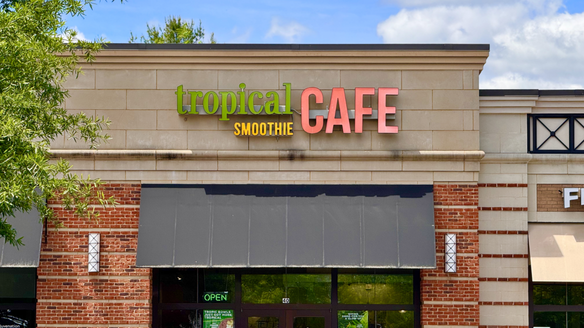 tropical smoothie cafe storefront signage