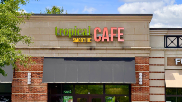 tropical smoothie cafe storefront signage