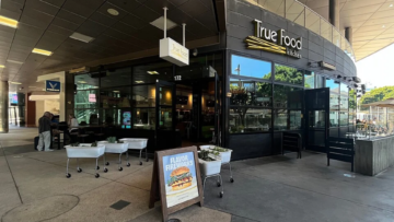 true food kitchen exterior with modern glass facade