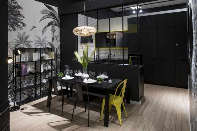 cuisine appartement verriere noire